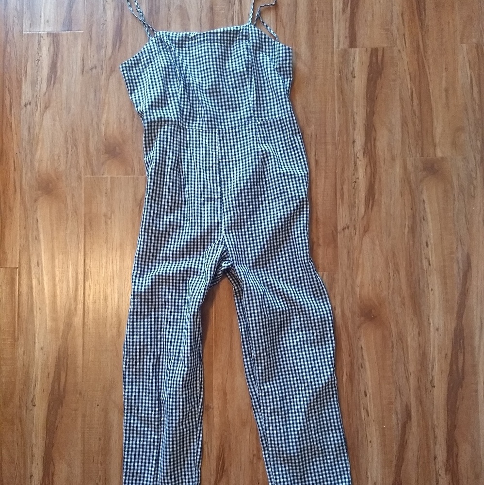 Forever 21 gingham jumpsuit